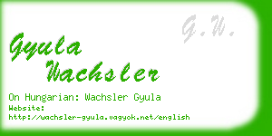 gyula wachsler business card